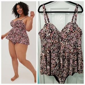 Torrid 3F Animal Print One Piece Swimsuit